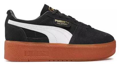 Puma Palermo Elevata Γυναικεία Flatforms Sneakers ΜΑΥΡΟ