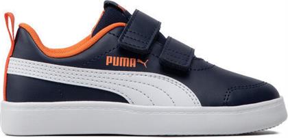 Puma Παιδικά Sneakers Courtflex με Σκρατς Navy Μπλε