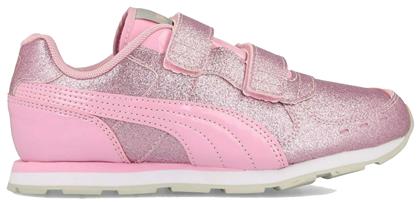 Puma Παιδικά Sneakers Vista Glitz με Σκρατς για Κορίτσι Ροζ