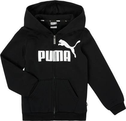 Puma Παιδική Ζακέτα Φούτερ με Κουκούλα Μαύρη Essential Big Logo από το SportsFactory