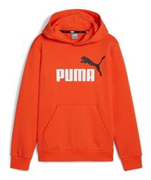 Puma Παιδικό Φούτερ με Κουκούλα Πορτοκαλί Ess+ 2 Col Big Logo από το Zakcret Sports