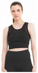 Puma Studio Layered Αμάνικο Αθλητικό Crop Top Μαύρο από το Z-mall