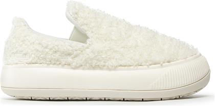 Puma Teddy Γυναικεία Slip-On Λευκά από το MybrandShoes