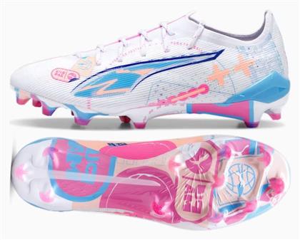 Puma Ultra 5 Ultimate Ποδοσφαιρικά Παπούτσια με Τάπες FG Λευκά