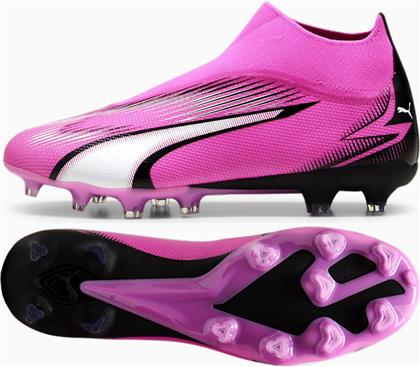 Puma Ultra Match+ Ll FG/MG Ψηλά Ποδοσφαιρικά Παπούτσια με Τάπες Ροζ από το MybrandShoes