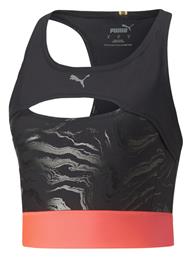 Puma Ultraform Aop Γυναικείο Αθλητικό Crop Top Αμάνικο Μαύρο Μαύρο