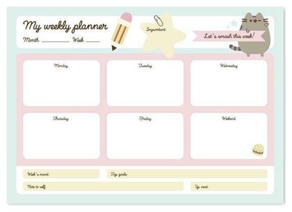 Pusheen Foodie Collection Εβδομαδιαίο Planner 29x21εκ.