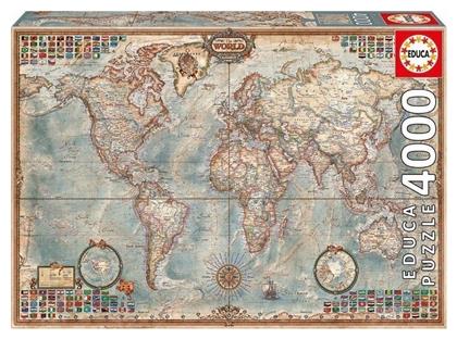 Puzzle The World, Executive Map 2D 4000 Κομμάτια