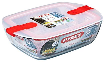 Pyrex Cook Heat Δοχείο Φαγητού Γυάλινο Κόκκινο Κατάλληλο για Φούρνο Μικροκυμάτων 2500ml από το Public