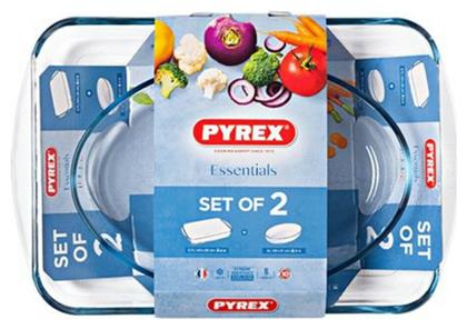 Pyrex Essentials Ορθογώνιο Πυρίμαχο Σκεύος Γυάλινο 2τμχ