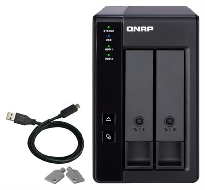 QNap Θήκη για 2 Σκληρούς Δίσκους 3.5'' SATA III με σύνδεση USB 3.1 Type-C