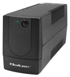 Qoltec FR UPS Line-Interactive 650VA 360W με 2 Schuko Πρίζες