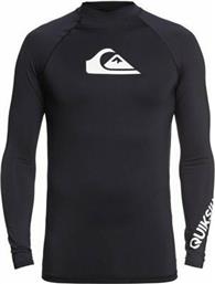 Quiksilver All Time Ανδρική Μακρυμάνικη Αντηλιακή Μπλούζα Μαύρη