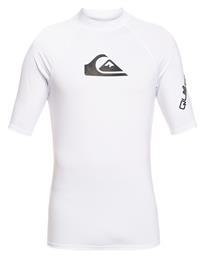 Quiksilver All Time Ανδρική Κοντομάνικη Αντηλιακή Μπλούζα Λευκή