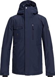 Quiksilver Mission Snow Ανδρικό Μπουφάν Αδιάβροχο για Χειμώνα Navy Μπλε από το Z-mall