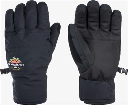 Quiksilver Μαύρα Ανδρικά Fleece Γάντια Αφής από το Zakcret Sports