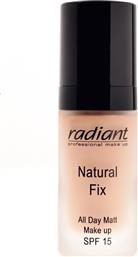 Radiant Natural Fix All Day Matt Liquid Make Up SPF15 02 Caramel 30ml από το Attica The Department Store