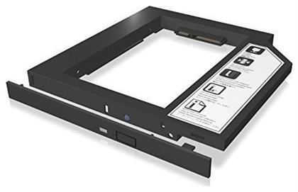 RaidSonic Icy Box IB-AC640 Caddy Laptop Optical Bay Adapter for 2.5-inch SSD/HDD Μαύρο (70644)