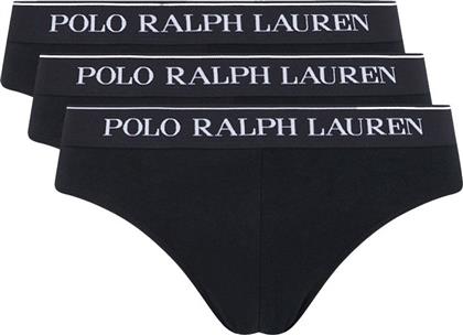 Ralph Lauren Ανδρικά Σλιπ Μαύρα Μονόχρωμα 3Pack