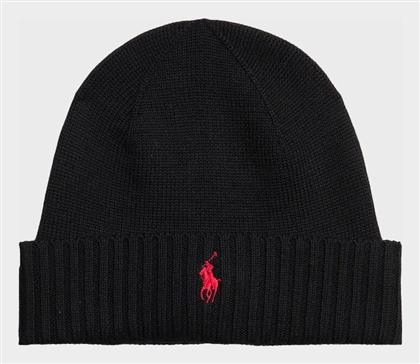 Ralph Lauren Beanie Ανδρικός Σκούφος Πλεκτός σε Μαύρο χρώμα