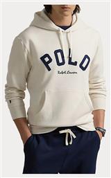 Ralph Lauren Φούτερ Cream με Κουκούλα