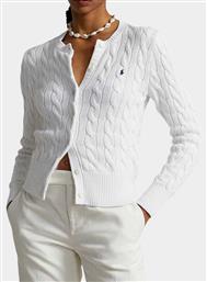 Ralph Lauren Γυναικεία Πλεκτή Ζακέτα σε Λευκό Χρώμα