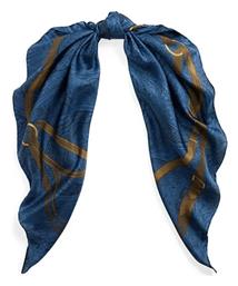 Ralph Lauren Γυναικείο Μεταξωτό Φουλάρι Μπλε