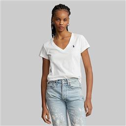 Ralph Lauren Γυναικείο T-shirt με V Λαιμόκοψη Λευκό από το Favela