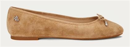 Ralph Lauren Jayna Suede Γυναικείες Μπαλαρίνες σε Μπεζ Χρώμα από το Modivo