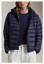 Ralph Lauren Κοντό Γυναικείο Puffer Μπουφάν για Χειμώνα Navy από το Favela