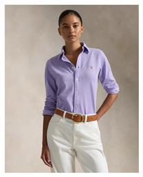 Ralph Lauren Oxford Μακρυμάνικο Γυναικείο Πικέ Πουκάμισο Pure Lilac