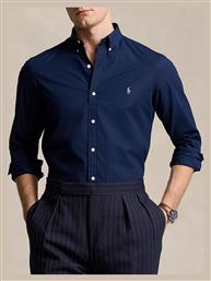 Ralph Lauren Shirt Ανδρικό Πουκάμισο Μακρυμάνικo Βαμβακερό με Στενή Γραμμή Navyblue