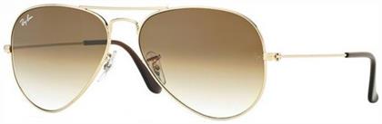 Ray Ban Aviator Γυαλιά Ηλίου με Χρυσό Μεταλλικό Σκελετό και Καφέ Ντεγκραντέ Καθρέφτη Φακό RB3025 001/51 από το Modivo