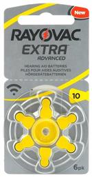 Rayovac Extra Advanced Μπαταρίες Ακουστικών Βαρηκοΐας 10 1.45V 6τμχ