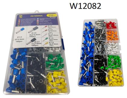 Rchang W12082 Ακροδέκτες Ακροχιτώνια με Μόνωση σε σετ των 650τμχ