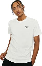 Reebok Ανδρικό T-shirt Λευκό με Λογότυπο από το Zakcret Sports