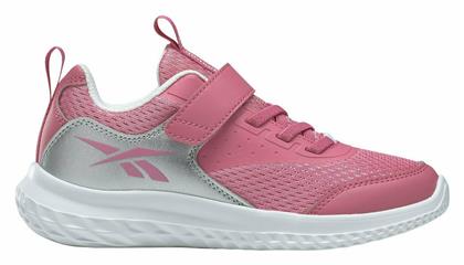 Reebok Rush Runner Αθλητικά Παιδικά Παπούτσια Running με Σκρατς Astro Pink / Silver Metallic / Cloud White