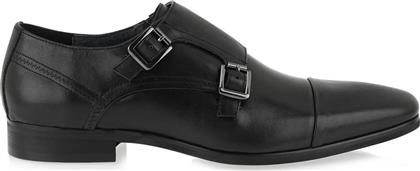 RENATO GARINI MONK SHOES L515W8191002 - ΜΑΥΡΟ ΔΕΡΜΑ L515W8191002-BLACK WAXED COW LEATHER από το Tsakiris Mallas