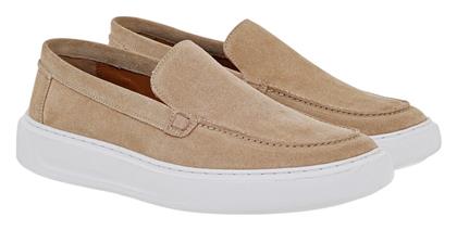 Renato Garini Suede Ανδρικά Loafers σε Μπεζ Χρώμα