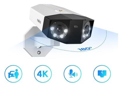 Reolink IP Κάμερα Παρακολούθησης 4K Αδιάβροχη με Αμφίδρομη Επικοινωνία Duo 2 PoE
