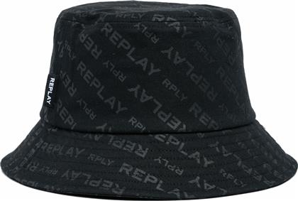 Replay Υφασμάτινo Ανδρικό Καπέλο Στυλ Bucket Μαύρο από το Koolfly