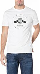 Replay Ανδρικό T-shirt Λευκό με Λογότυπο από το Koolfly