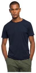 Replay Raw Cut Cotton Ανδρικό T-shirt Navy Μπλε Μονόχρωμο από το Altershops