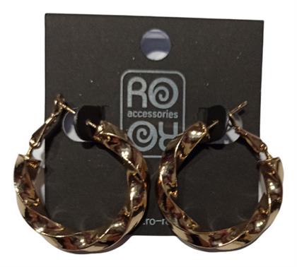 Ro-Ro Accessories Γυναικεία Σκουλαρίκια Κρίκοι από Ατσάλι Επιχρυσωμένα