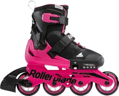 Rollerblade Microblade G Inline Αυξομειούμενα Rollers Μαύρα Παιδικά