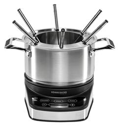 Rommelsbacher F 1200 Σκεύος για Φοντύ Ηλεκτρικό από Ανοξείδωτο Ατσάλι 6 Ατόμων Ασημί 1200W 29x23.5x27εκ.