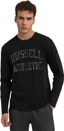 Russell Athletic Ανδρική Μπλούζα Μακρυμάνικη Μαύρη από το Cosmos Sport