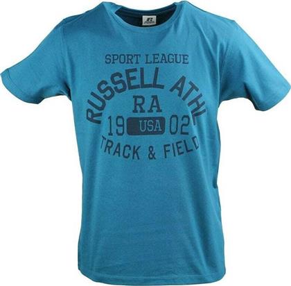 Russell Athletic Ανδρικό T-shirt Με Στάμπα Μπλε από το Plus4u