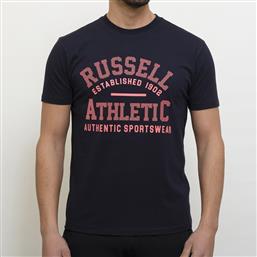 Russell Athletic Ανδρικό T-shirt Navy Μπλε με Στάμπα