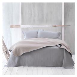 Rythmos Jazz Σετ Κουβερλί Υπέρδιπλο Microsatin 01 Grey-Beige 220x240cm από το MyCasa